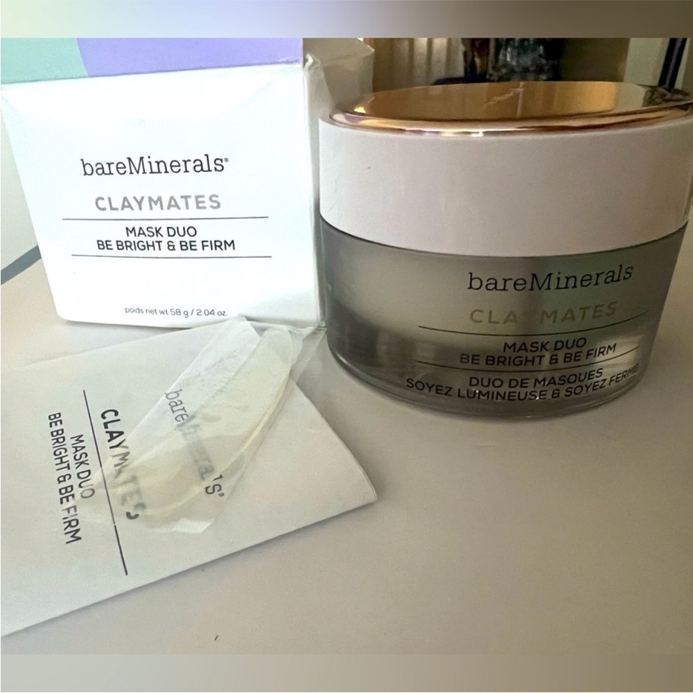 Bare minerals makeup flatmates mask duo be bright & be firm full size
